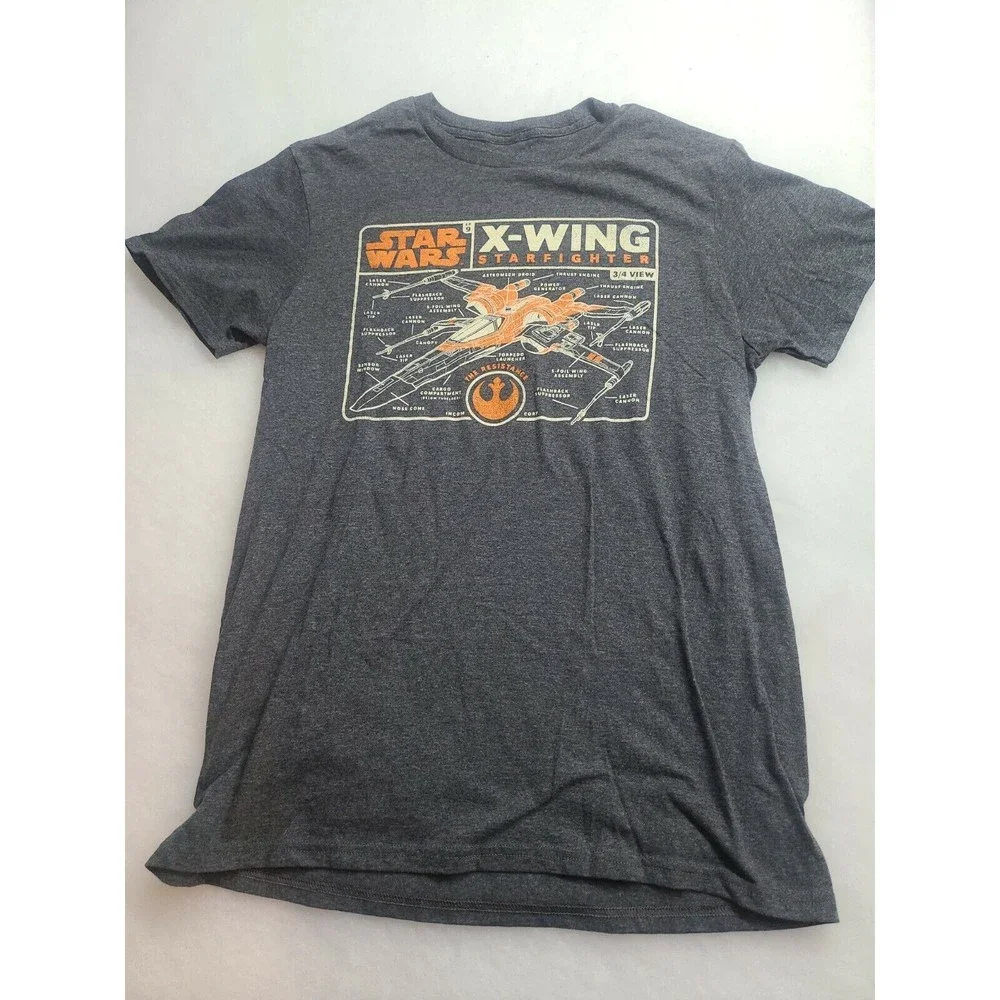 Star Wars X Wing Starfighter T Shirt Short Sleeve Black Mens Size Medium - Picture 1 of 6